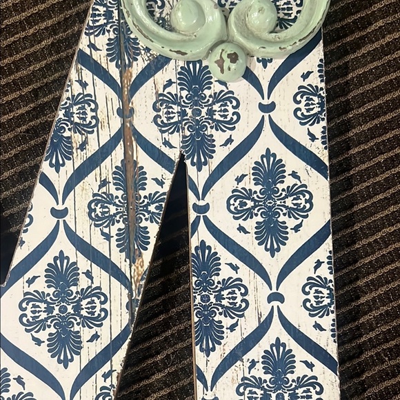 Studio Decor Blue and White Wall Art Letter 'M' - Picture 5 of 6